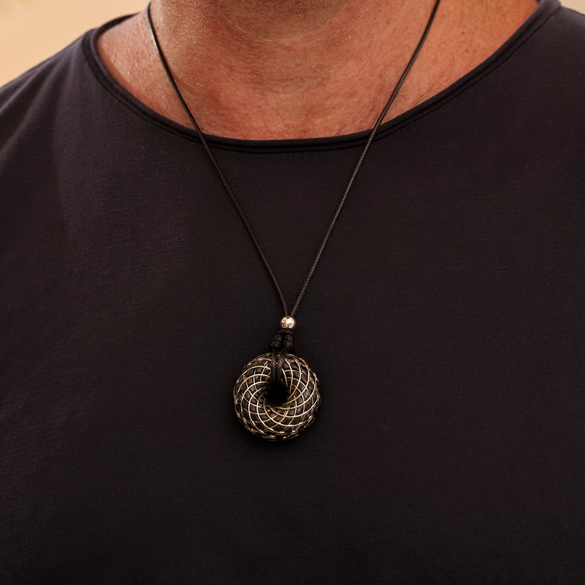 C60 Shungite - iTorus iZ Crystal Toroidal Pendant